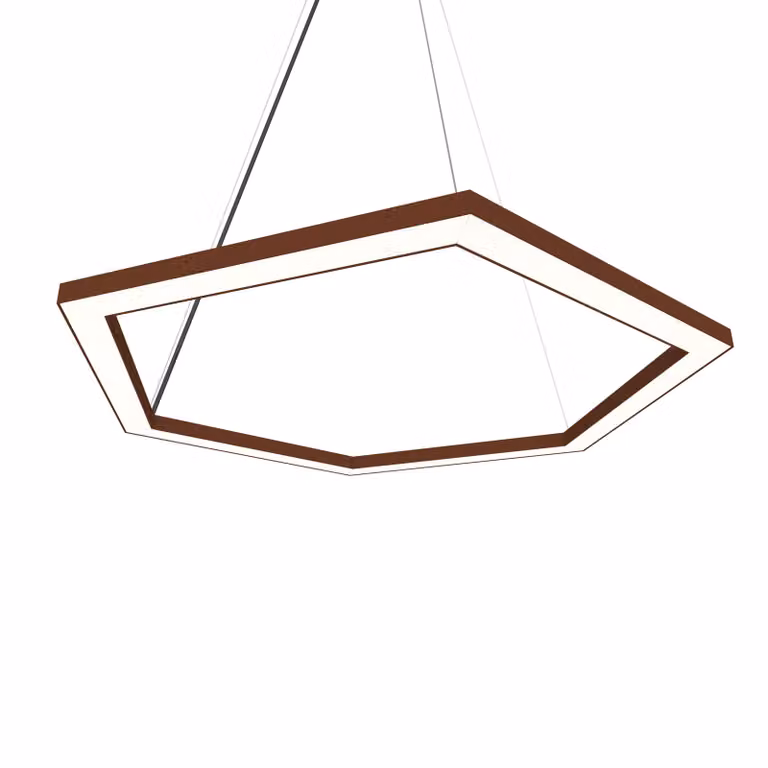 Lampada A Sospensione Esagono D60 Monocolore Opaca