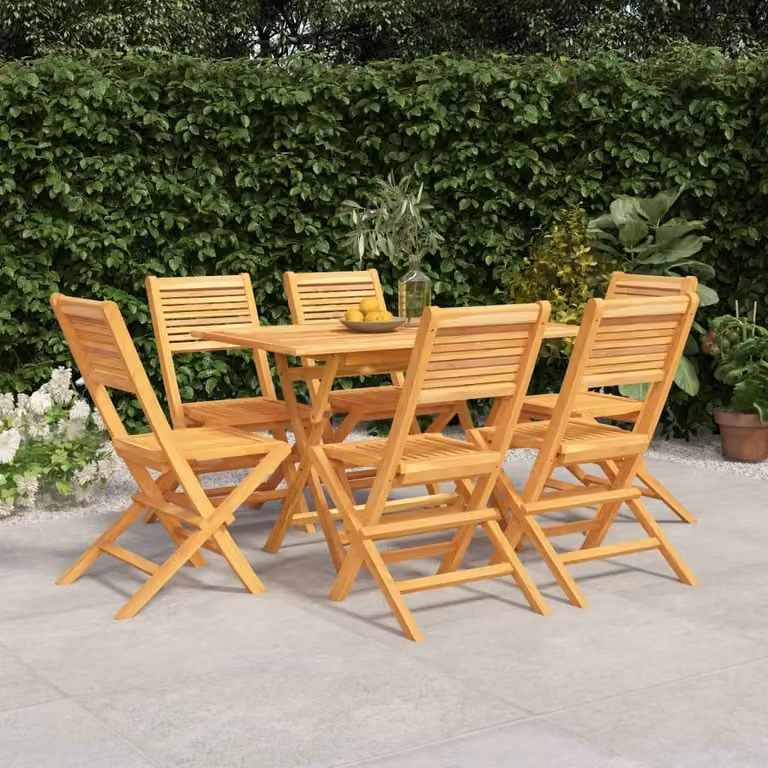 Maison Exclusive - Set da pranzo da giardino in legno massello di teak, 7 pezzi