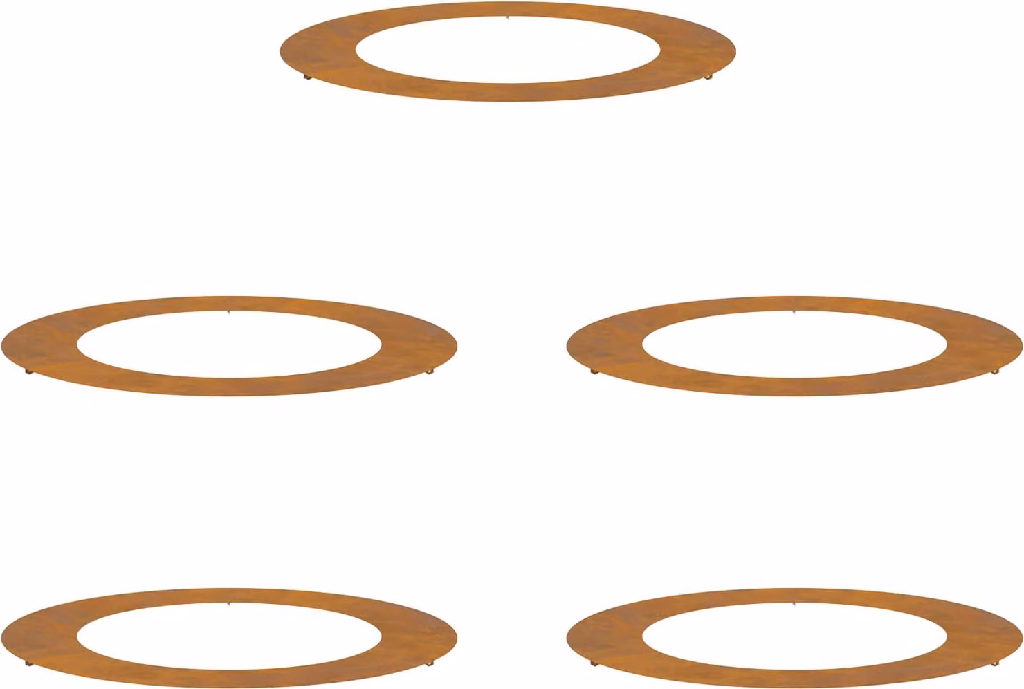 adatto per Anelli d'Albero Piatto 5 pcs Marrone Ø60 / 90 cm