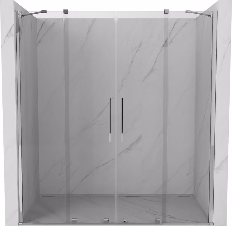 Mexen Velar Duo porte doccia scorrevoli 200 cm, trasparente, cromato - 871-200-000-02-01