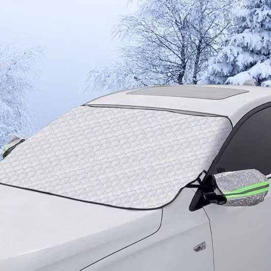 Copertura invernale per parabrezza – Tessuto protettivo multifunzionale per neve e ghiaccio – 147 x 100 cm