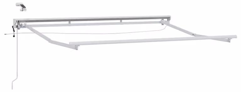 Telaio tenda elettrica con LED Bianco 3,5 x 2 m Alluminio