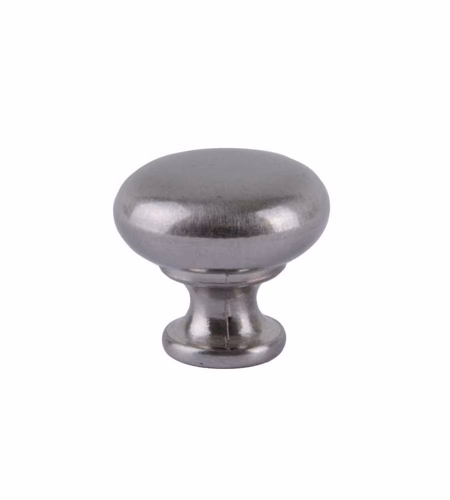 Pomolo Tondo Zama Nickel Satinato Mm 30