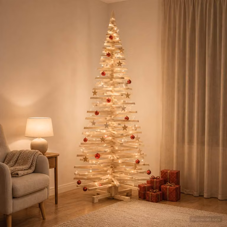vidaXL Albero di Natale in legno KOTKA 210 cm Legno Massello di Pino