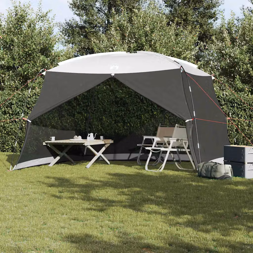 Tenda zanzariera vidaXL grigia in poliestere e fibra di vetro L/P/H: 380 x 380 x 225 cm