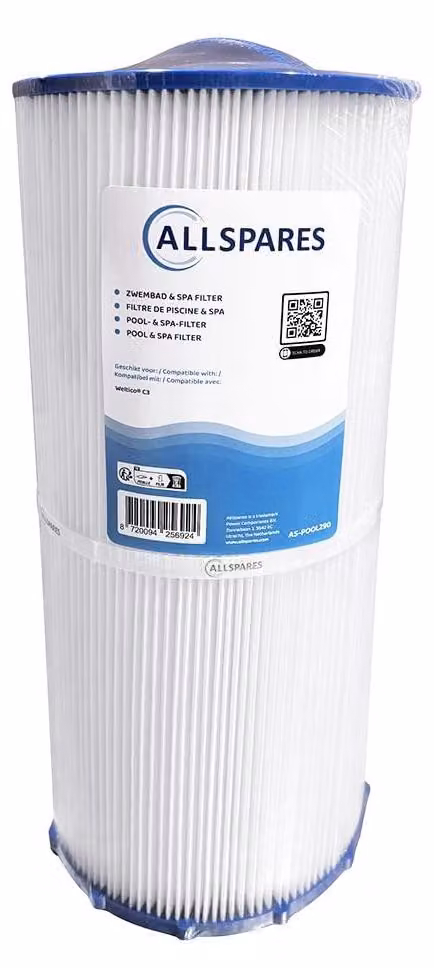 Cartuccia filtrante per piscina e vasca idromassaggio - Ø 180 mm x 395 mm