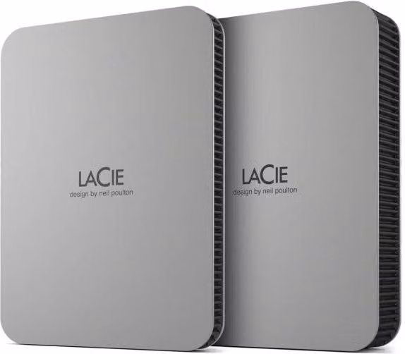Hard Disk Esterno LaCie Mobile Drive V2 da 2 TB con connessione USB 3.1-C, Argento