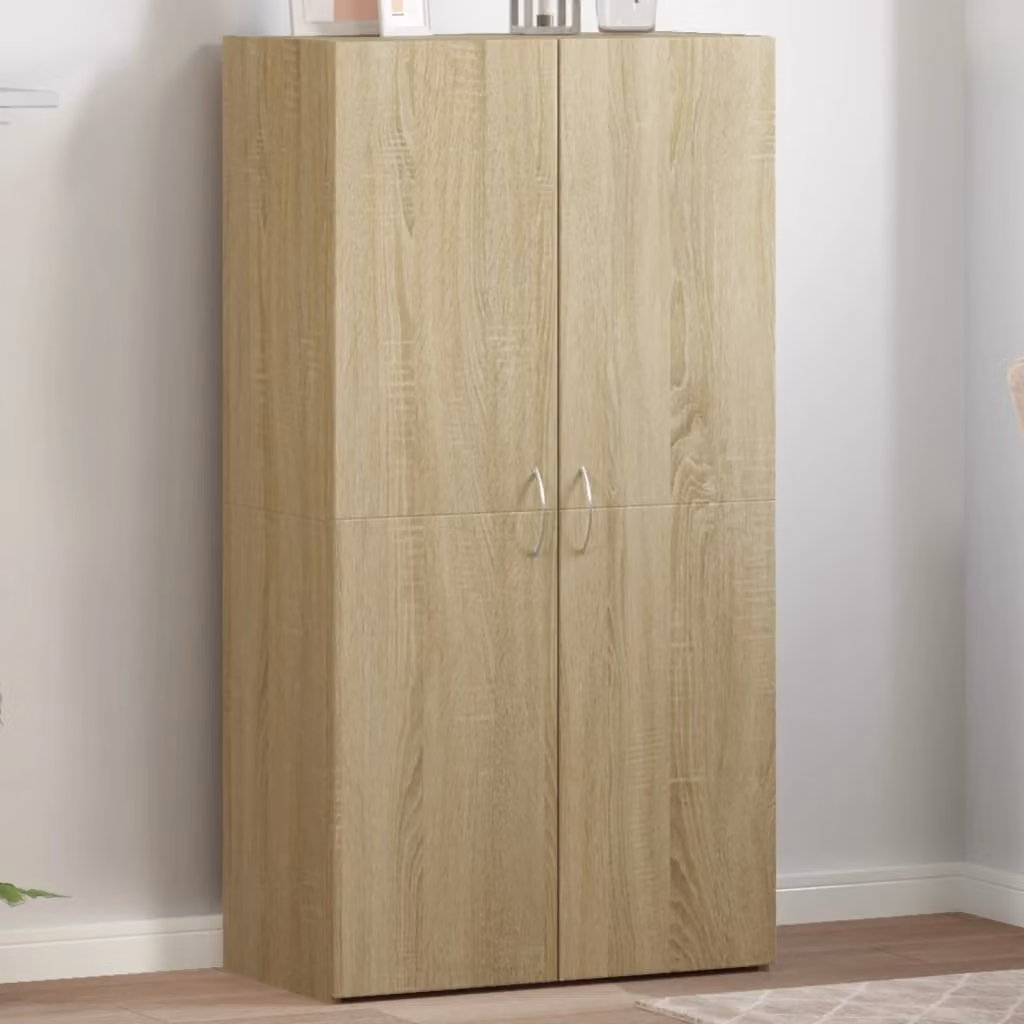 Schedario moderno vidaXL in legno Rovere, L: 60 cm, P: 32 cm, H: 115 cm