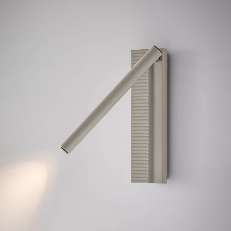 Bover Applique da parete Arid A/03, Alluminio / Grigio / Zincato, Soggiorno / Sala da pranzo, Alluminio, Design, Applique
