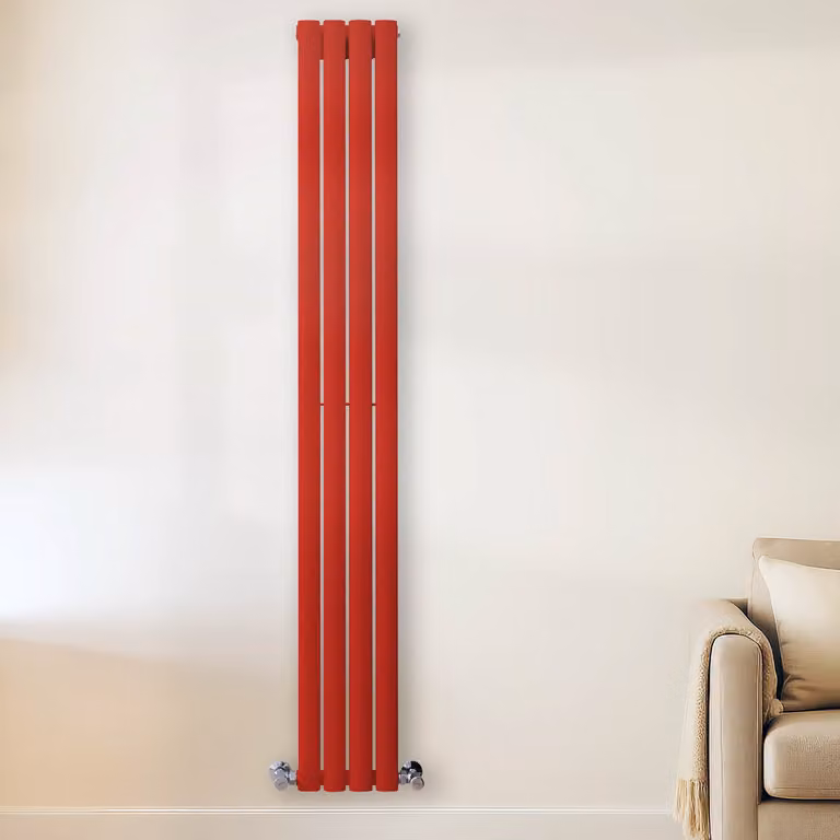 Radiatore Verticale Design Rosso 1780x236mm - Pannello Doppio - Revive