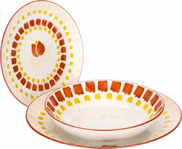 Servizio da cena Thun in porcellana con decoro floreale multicolore, 18 pezzi