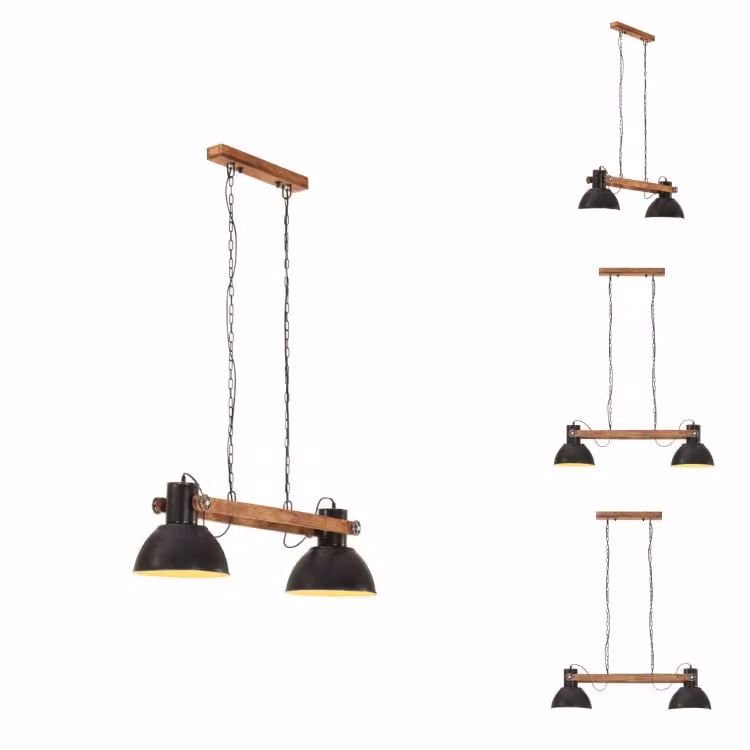 vidaXL Lampada a sospensione stile industriale 25 W Nero 109 cm E27 -  Lampade