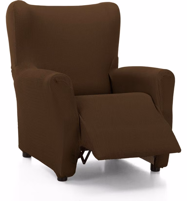 Solidchoice - Copertura per poltrona relax con fodera e elastico, colore marrone