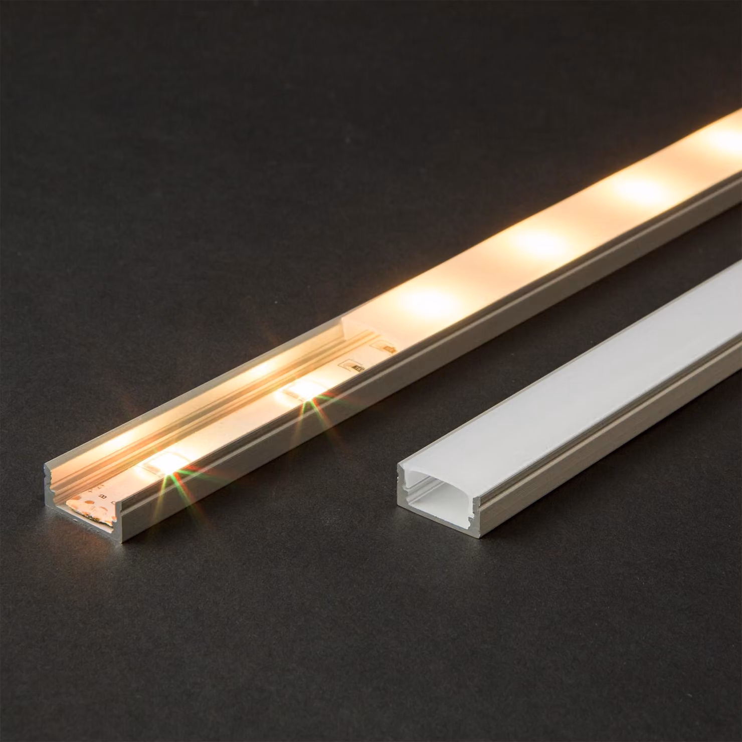 Copertura opalina per profilo in alluminio LED 41010A1 - 1 metro - policarbonato [41010M1]