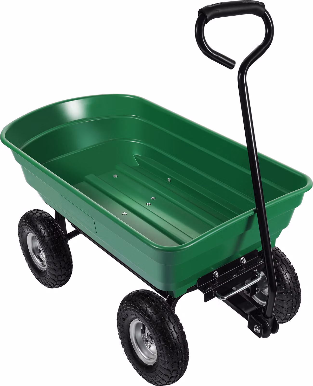Carrello da giardino Wiltec con funzione di ribaltamento fino a 240 kg, carrello manuale con volume di 75 l, carrello manuale per il giardinaggio, carrello manuale ad esempio per prato, ghiaia e fango