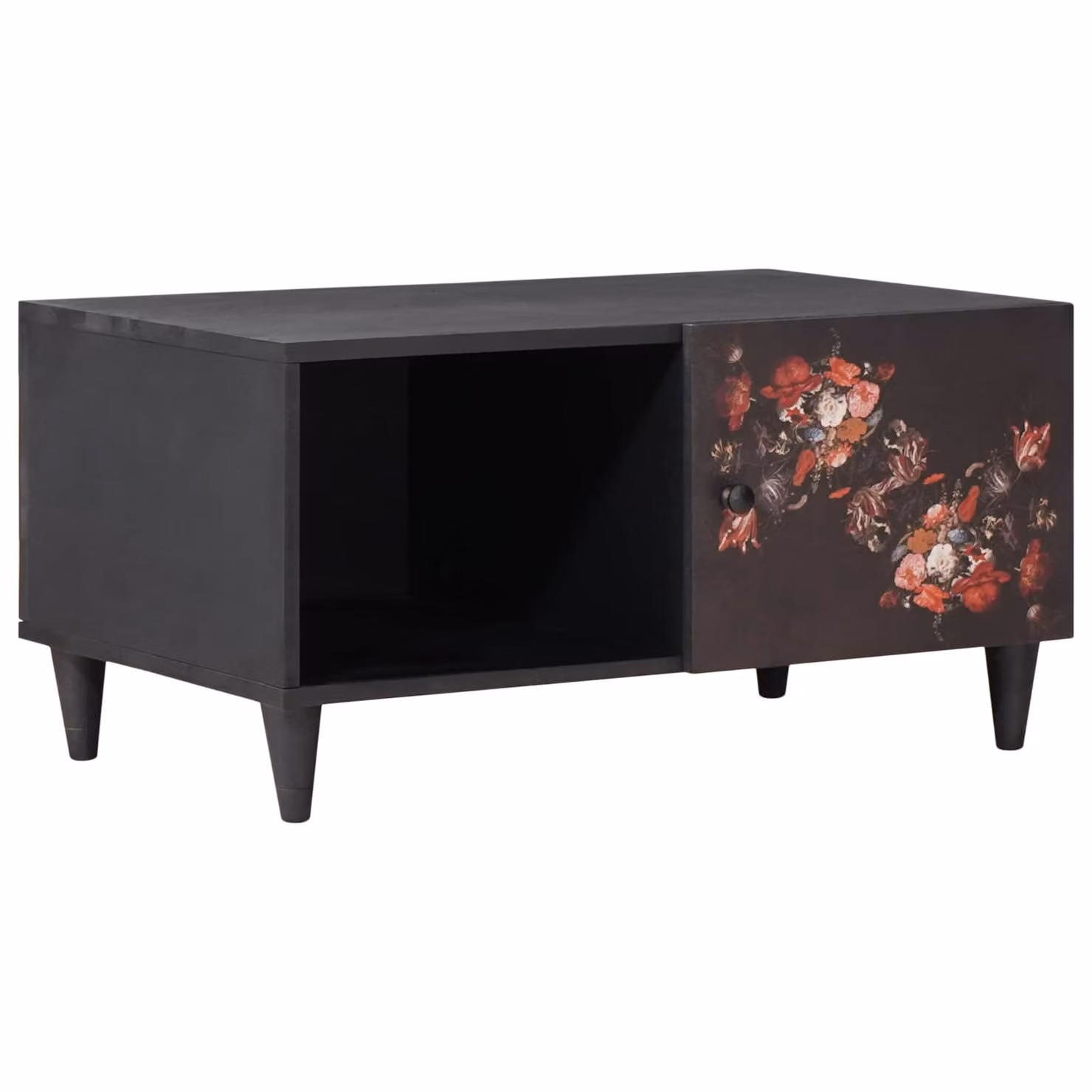 vidaXL Tavolino da salotto moderno in legno di mango multicolore L: 80 cm, P: 50 cm, H: 40 cm