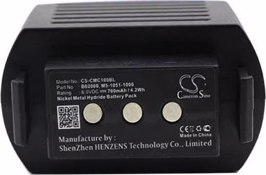 TECHTEK Batteria compatibile con [Cavotec] Microcontrol MC-1000 Transmitter, Microcontrol MC-2000 Transmitter sostituisce B02000, per M5-1051-1000