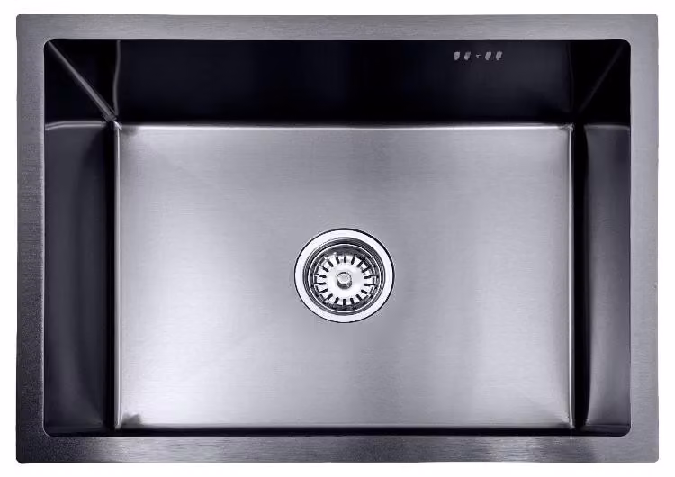 Lendo Online Sink 59×44 cm Acciaio Inox Nero – Montaggio Superficiale Integrato