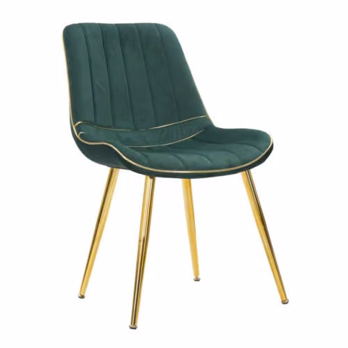 Poltrone Fisse SEDIA PARIS VERDE/GOLD SET 2 PZ CM 51X59X79 Mauro Ferretti