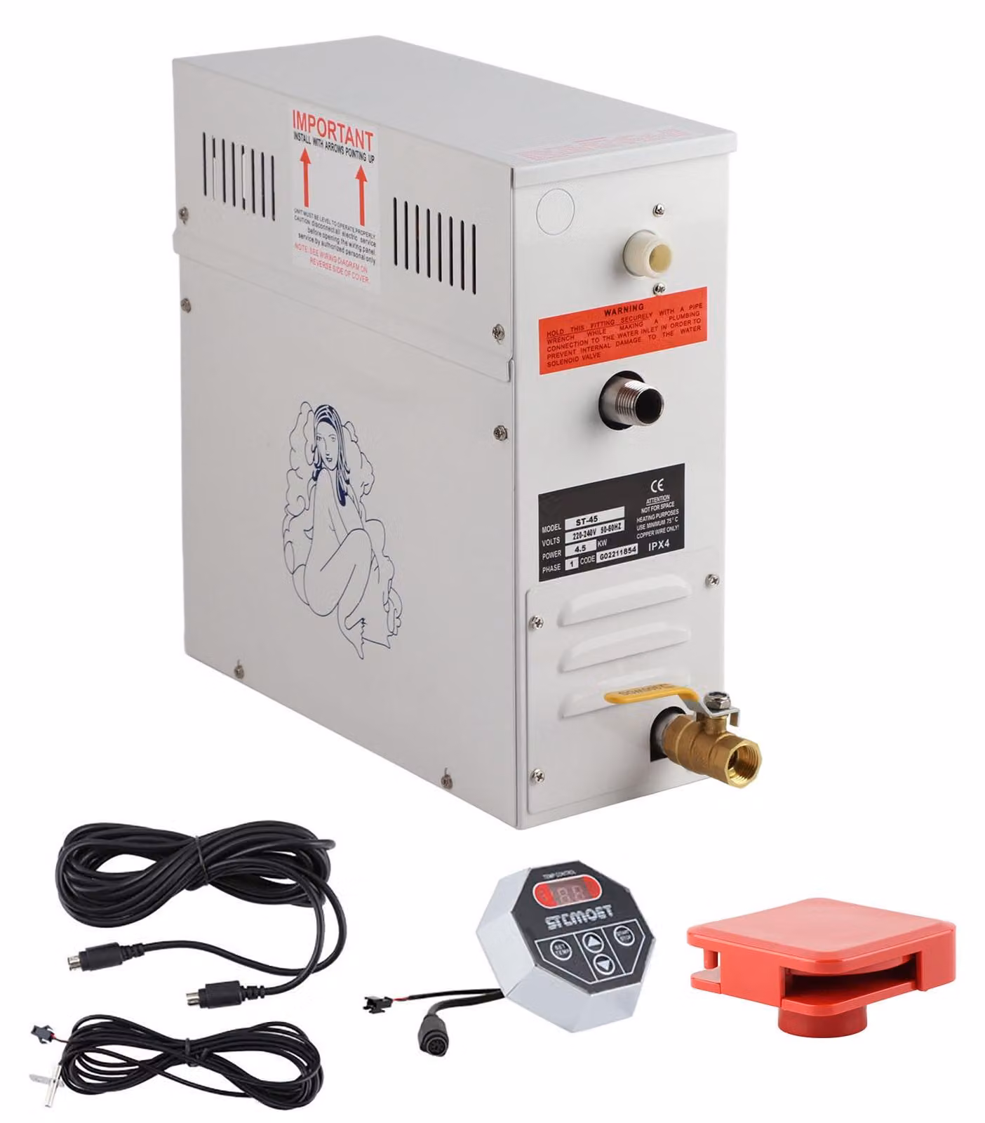 Generatore di vapore da 4,5 kW a 220 V per doccia, sauna e riscaldamento del bagno per Home SPA