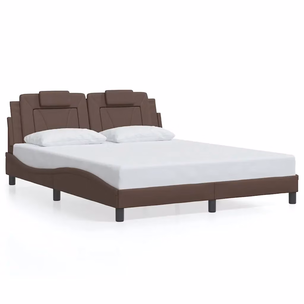 Giroletto Viana vidaXL in similpelle marrone senza materasso L/P: 160 x 200 cm – 2