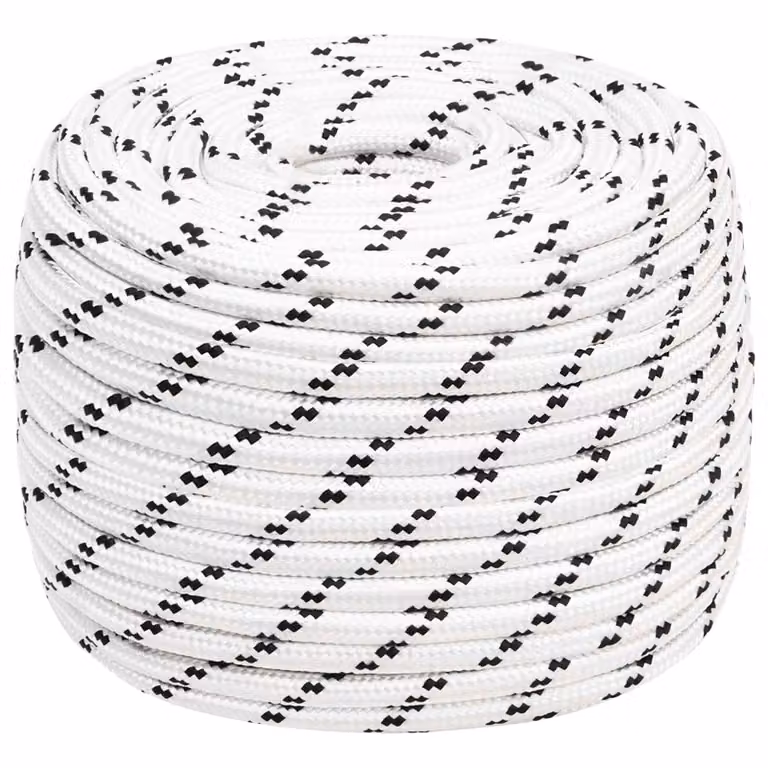Corda multiuso vidaXL in poliestere bianco, diametro 14 mm, lunghezza 25 m