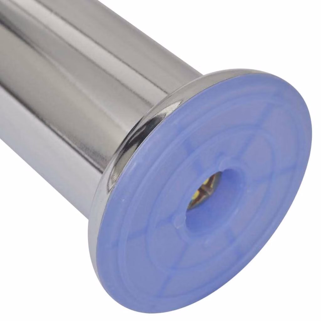 Set 4 gambe rotonde per sofa cromate 120 mm