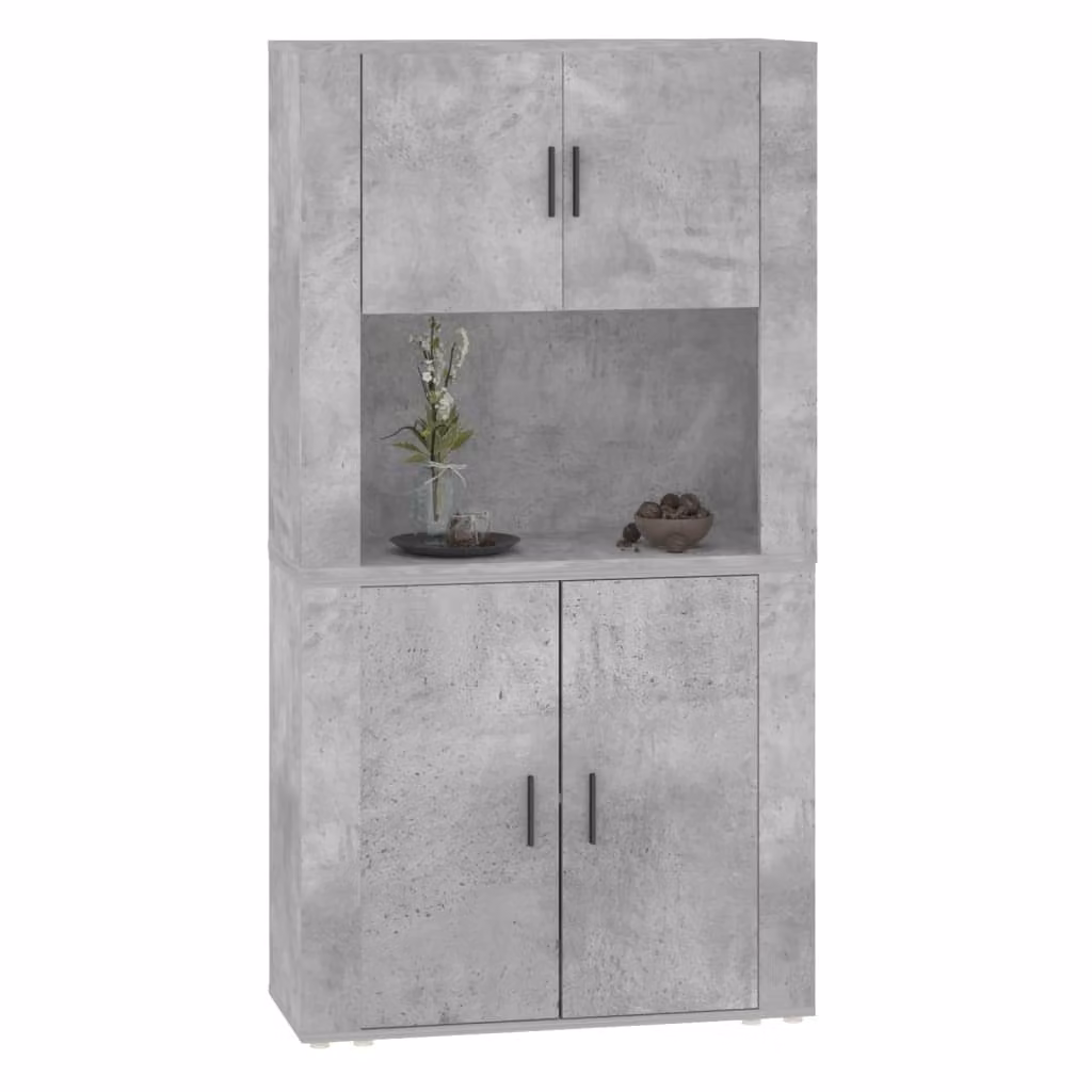 Credenza Grigio Cemento in Legno Multistrato