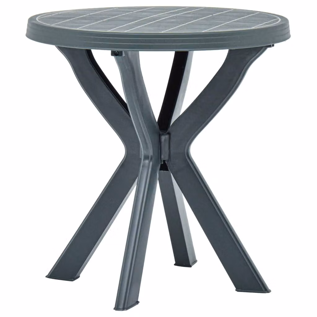 The Living Store Tavolo da bistrot verde Ø70 cm in plastica