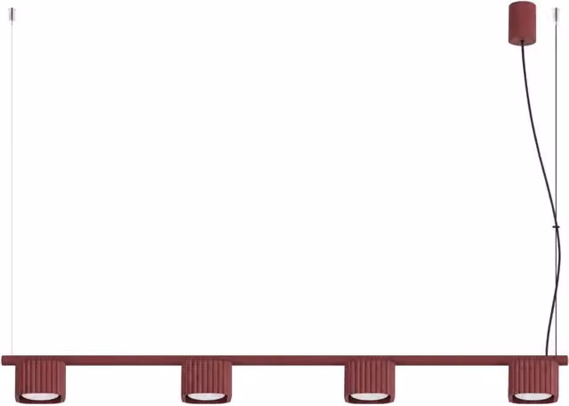 Lampadario RIFF 4 bordeaux Gx53