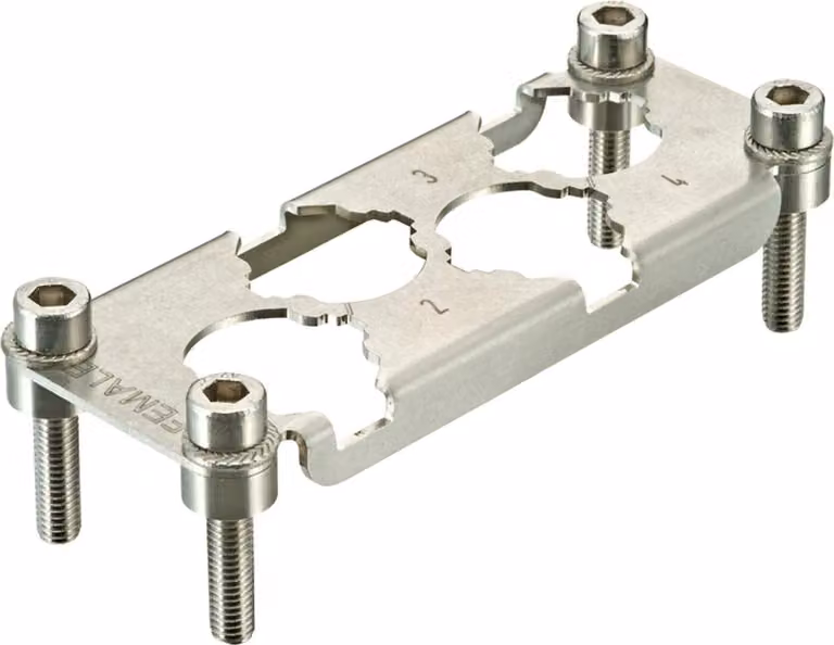 HARTING Han HPR telaio di supporto allargato, dimensione 16B presa, per 4 moduli HC 250 Materiale acciaio inossidabile - 1 pezzo