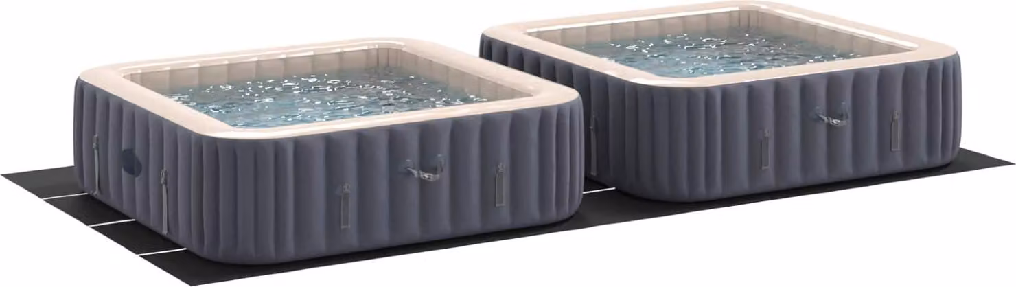 Telo per Fondo Piscina Regolabile Nero 820 x 420 x 0,1 cm