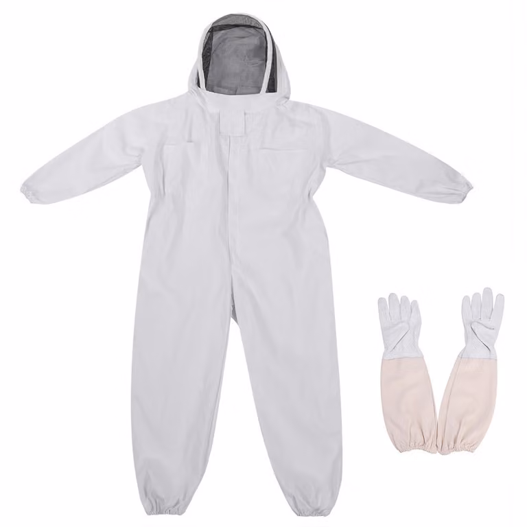 Tuta professionale per apicoltori, guanti, equipaggiamento di protezione per apicoltori, tuta (XL)