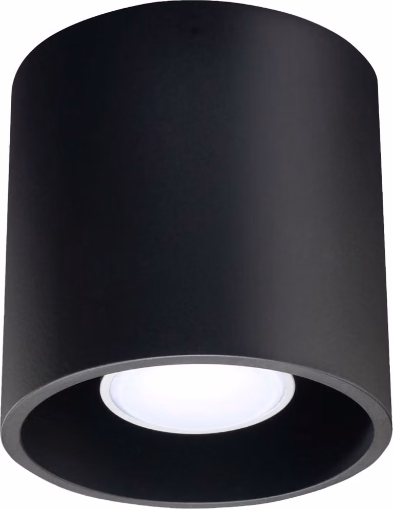 PLAFON AMERO 1 GU10 Lampada da soffitto in alluminio nero