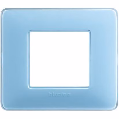 Bticino Matix, cornice a 2 moduli, colore turchese, modello AM4802CAR