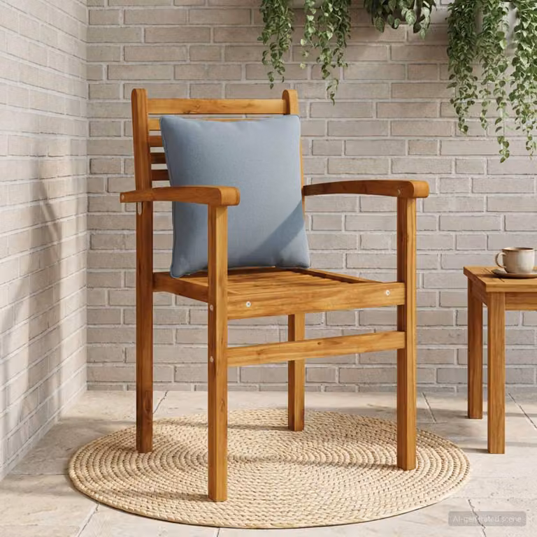 Cuscino per schiena vidaXL PUTTEN in poliestere blu con rivestimento rimovibile e lavabile in lavatrice