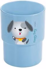 Bicchiere per bambini decorato Cosmoplast multicolore e blu, 250 ml