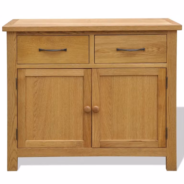 Credenza 90x33,5x83 cm in Legno Massello di Rovere
