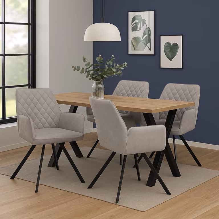Set di 2 sedie da sala da pranzo Tumalo grigio
