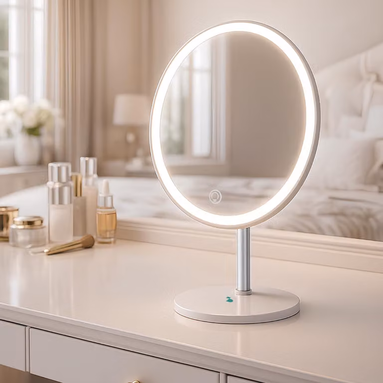 Specchio da trucco ricaricabile con illuminazione a LED, modello P302VIS051