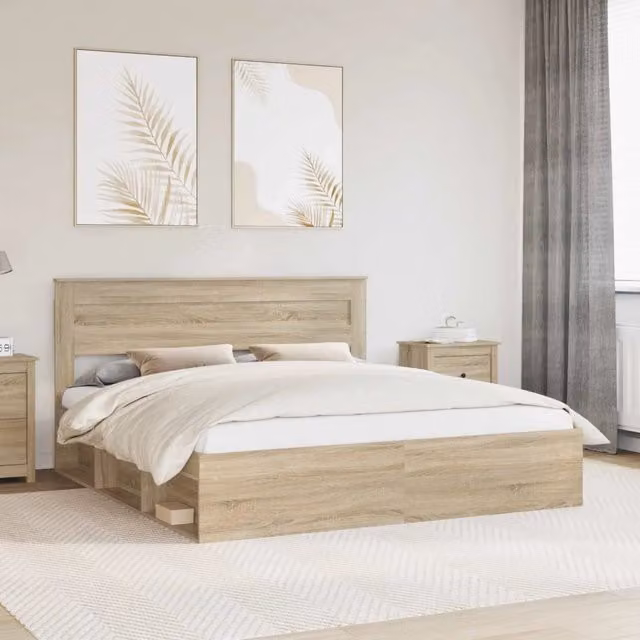 Struttura del letto Sonoma 200 x 200 cm Pino massello 3409721