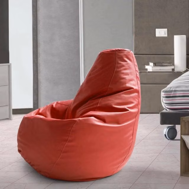Pouf Asino Talamo Italia in ecopelle Rosso L: 70 cm, P: 70 cm, H: 110 cm