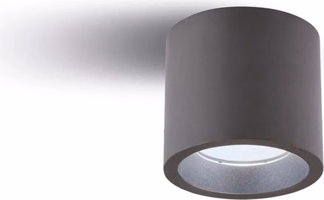 Plafoniera da esterno IPERBRIKO in alluminio grigio con LED da 12 W, 1040 Lm e luce bianco caldo 3000K