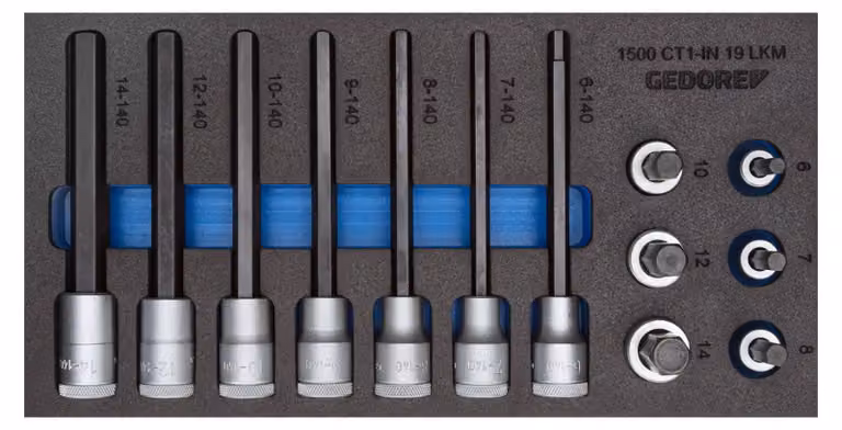 Modulo utensili CT1/3, chiavetta esagonale a pressione Gedore | 4010886895252