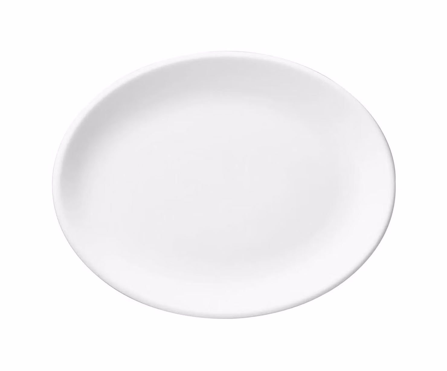 Piatto da portata ovale bianco in porcellana linea White, diam. 20cm, 12 pezzi