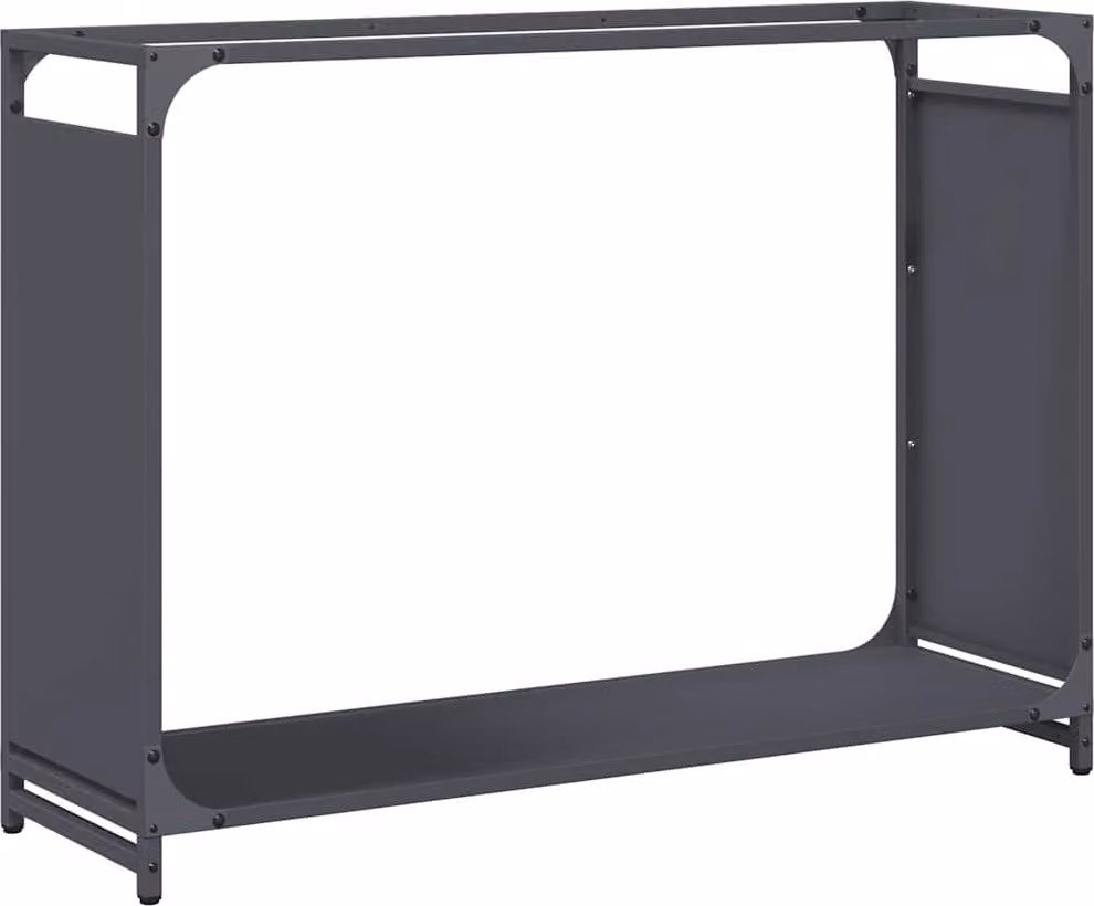 Rastrelliera per Legna da Ardere Antracite 90x28x65 cm