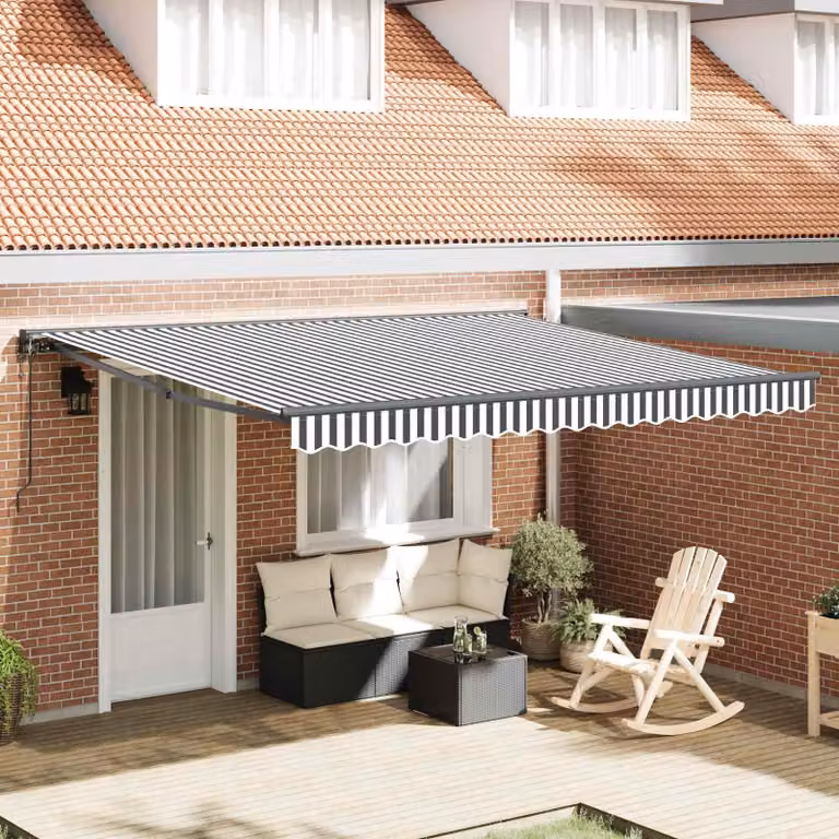 Maison Exclusive - Telaio per tenda da sole antracite e bianco 400 x 300 cm