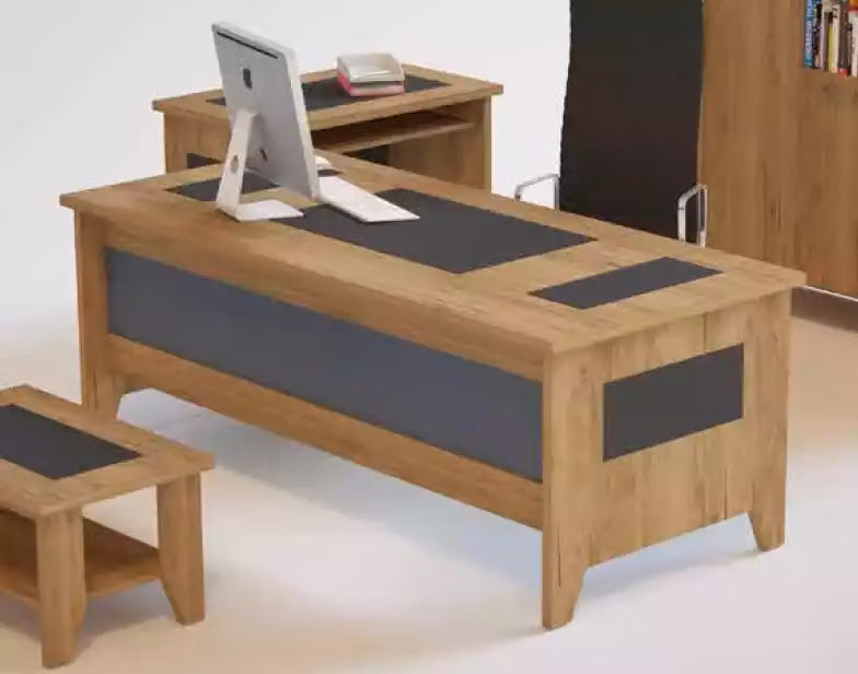 Moderner Brauner Schreibtisch Luxus Erweiterbare Möbel Holz Büro