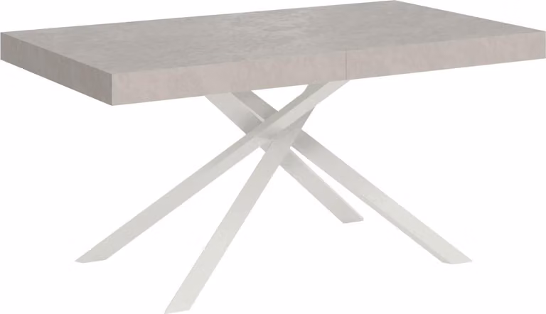 ITYHOME - Tavolo allungabile 160/244x80 cm Karida cashmere gambe antracite