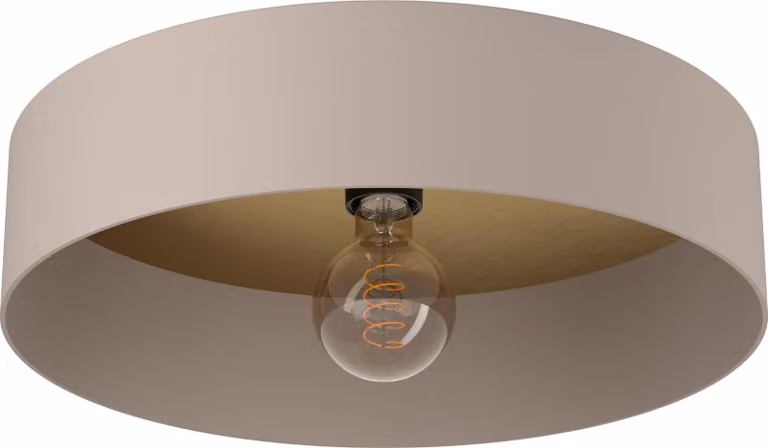 Plafoniera Minimal Duaia Acciaio Tortora 1 Luce E27